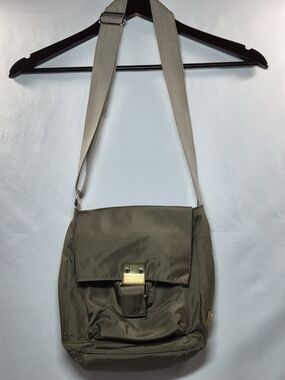Nine West Olive Green Crossbody Bag with Beige Strap